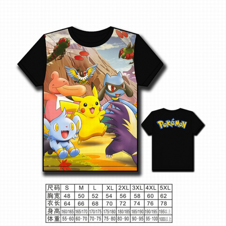 Pokemon Full color printed short-sleeved T-shirt S M L XL 2XL 3XL 4XL 5XL
