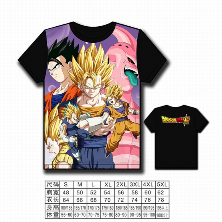 Dragon Ball Full color printed short-sleeved T-shirt S M L XL 2XL 3XL 4XL 5XL