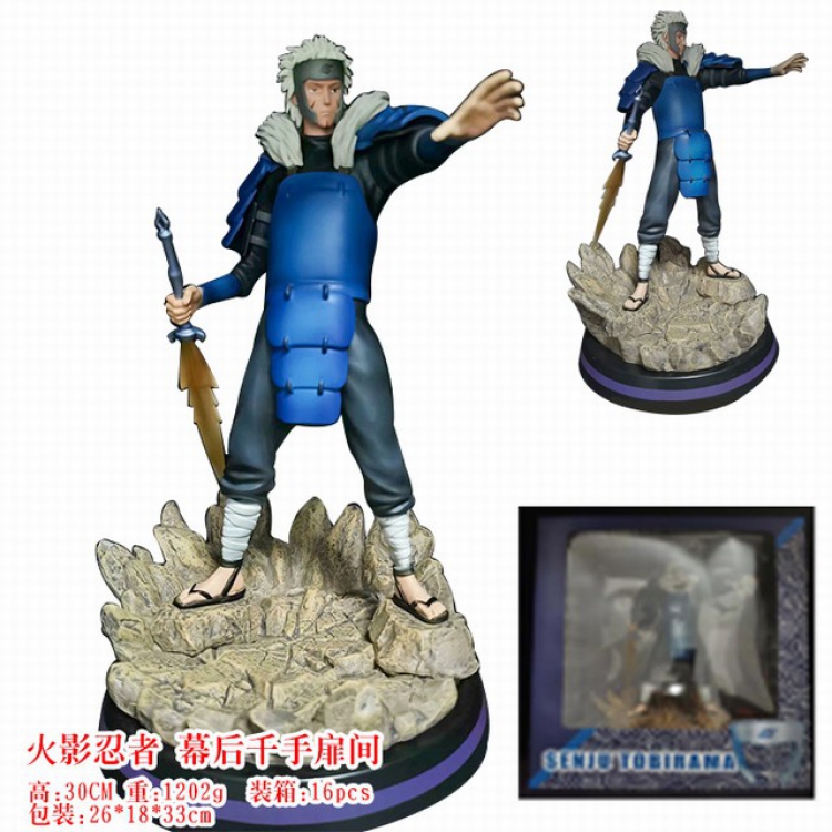 Naruto Senju Tobirama Boxed Figure Decoration Model 30CM 1.202KG a box of 16