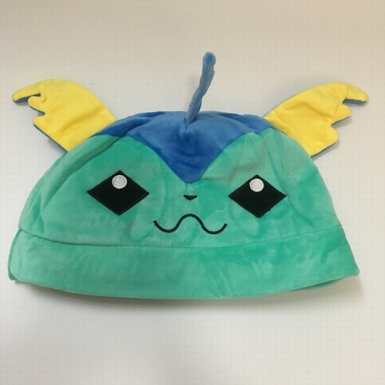 Pokemon Vaporeon Cartoon plush cosplay warm hat 30X20CM 100G