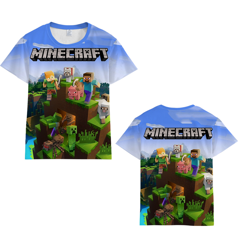 Minecraft 3d printed tshirt 2xs to 4xl