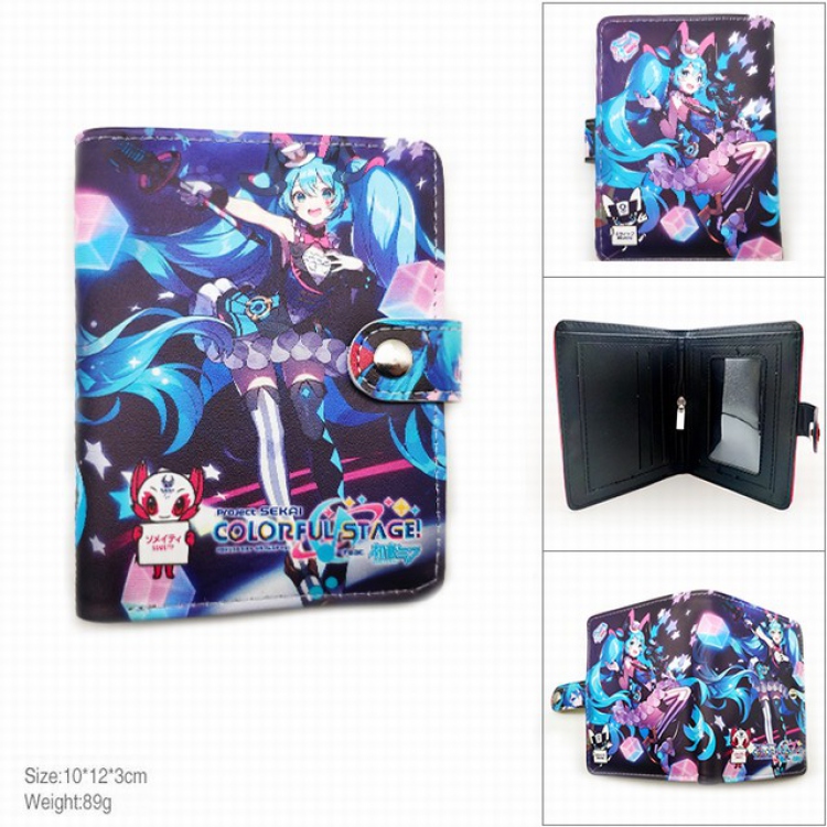 Hatsune Miku Full color short button wallet 11X9.5CM SH-145