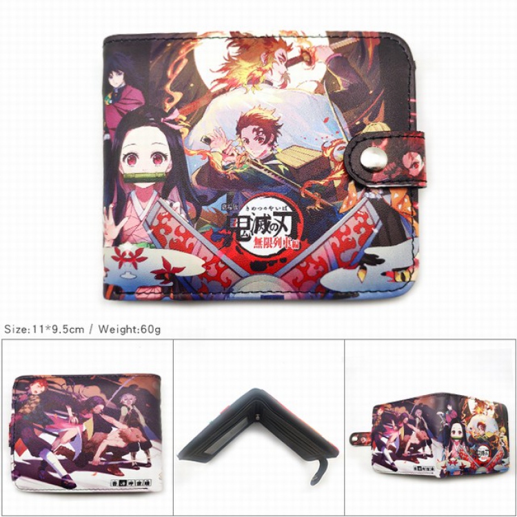 Demon Slayer Kimets Full color short button wallet 11X9.5CM 60G MK-067