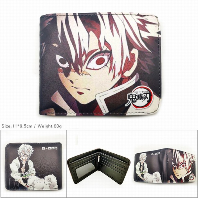 Demon Slayer Kimets Short color picture two fold wallet 11X9.5CM 60G-HK-581