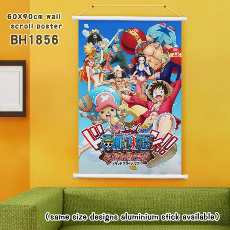 One Piece White Plastic rod Cloth painting Wall Scroll 60X90CM BH1856