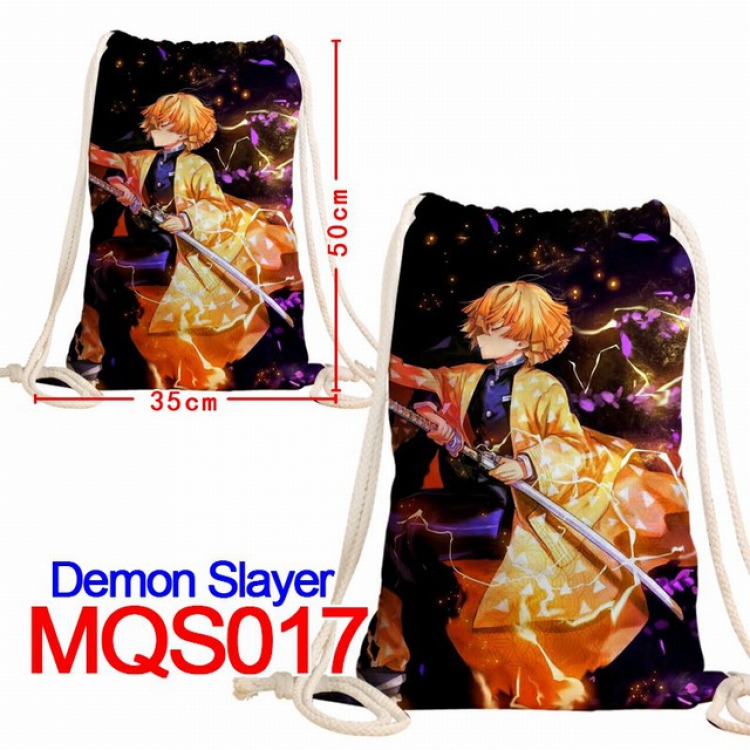 Demon Slayer Kimets Double-sided Full color Handbag Pocket 35X50CM MQS017