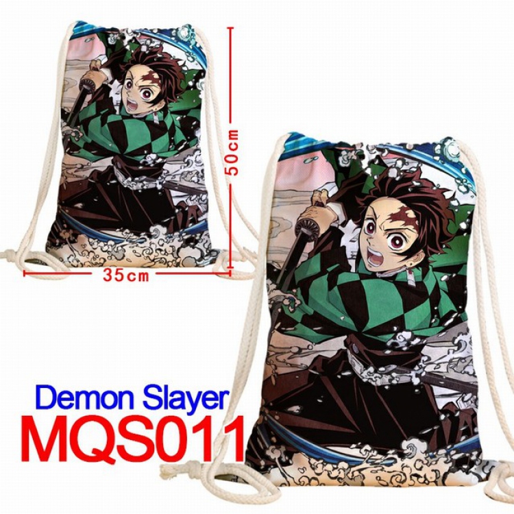 Demon Slayer Kimets Double-sided Full color Handbag Pocket 35X50CM MQS011