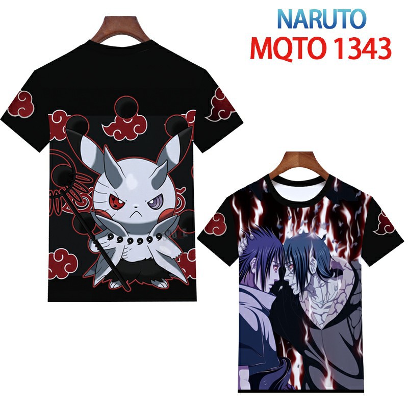 naruto anime 3d printed tshirt 2xs to 4xl