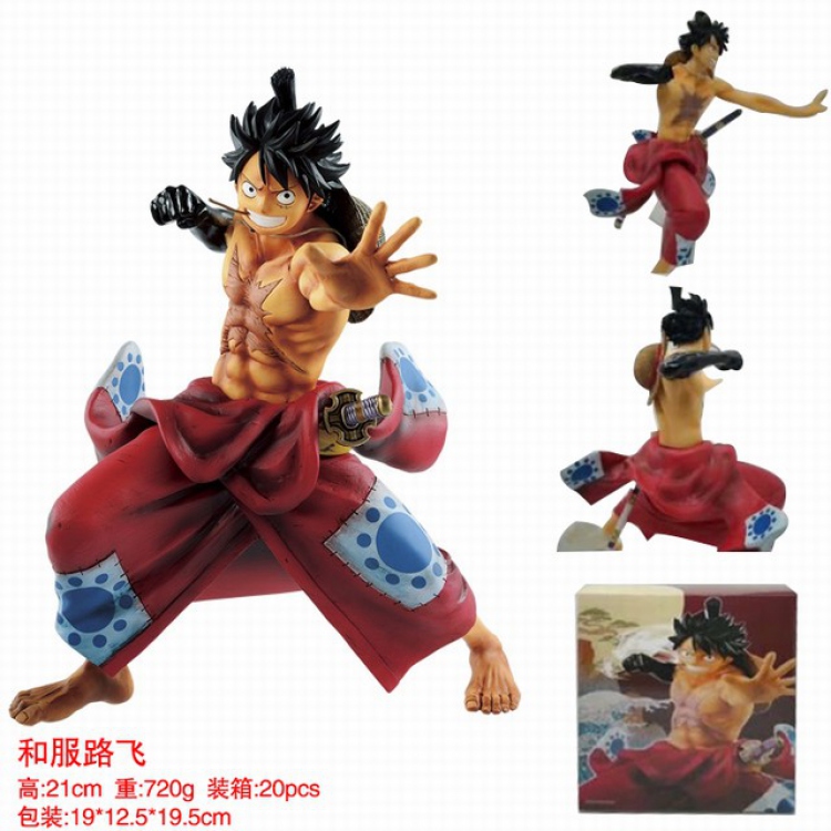 One Piece Monkey D. Luffy Boxed Figure Decoration Model 21CM 720G Color box size:19X12.5X19.5CM