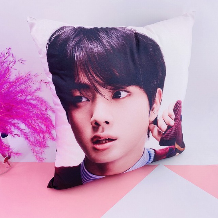 BTS JIN Square pillow humanoid cushion cushion 40X40CM 320G
