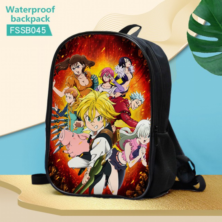 The Seven Deadly Sin Waterproof Backpack 30X17X40CM 0.5KG-FSSB045