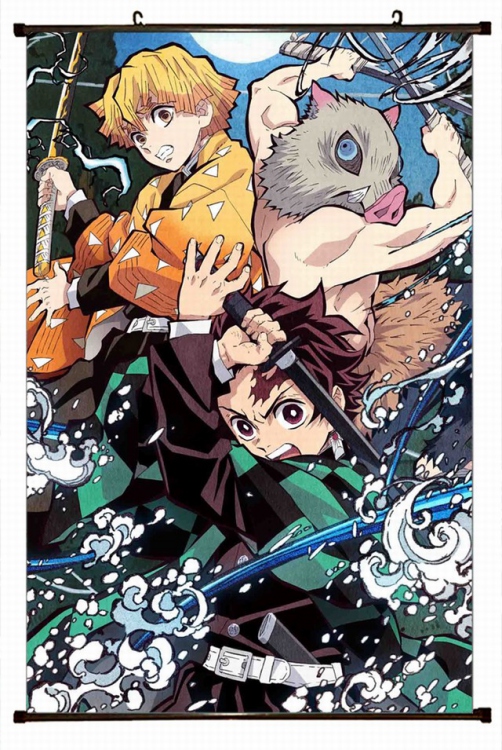 Demon Slayer Kimets Plastic pole cloth painting Wall Scroll 60X90CM preorder 3 days G4-205