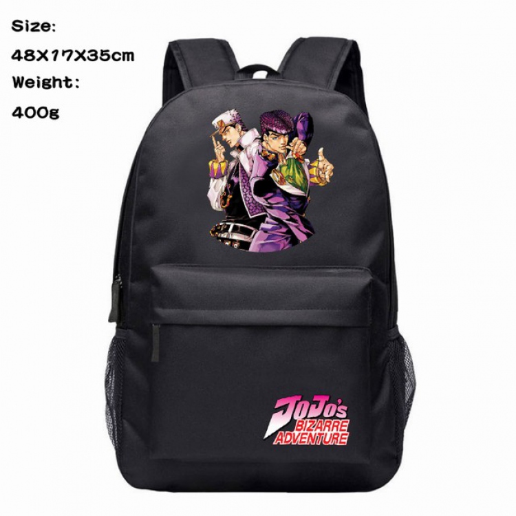 JoJos Bizarre Adventure Anime 600D Canvas Backpack 48X17X35CM 400G
