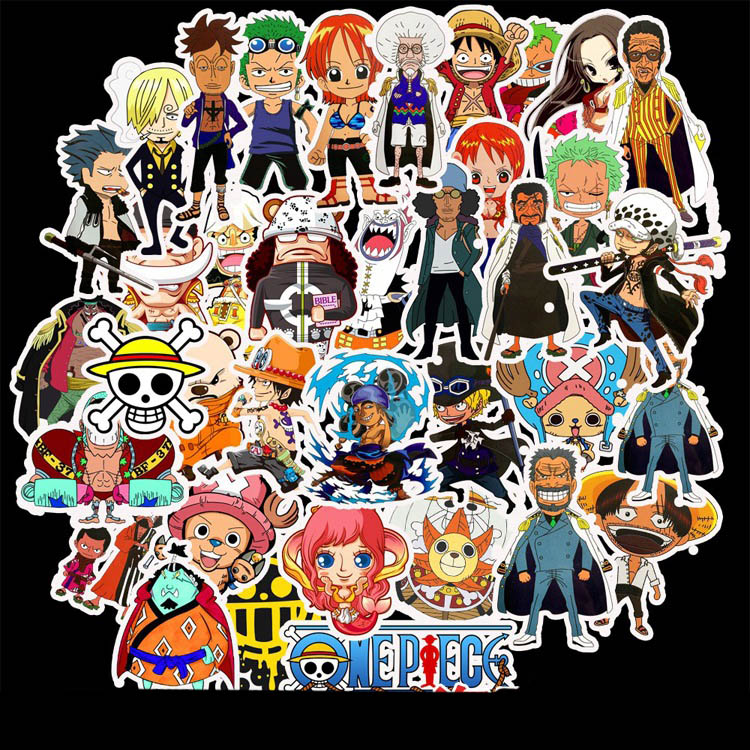 One Piece anime waterproof stickers set(50pcs a set)price for 5 sets