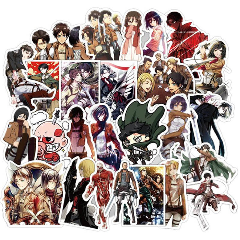 Attack on Titan anime waterproof stickers set(50pcs a set) price for 5 set
