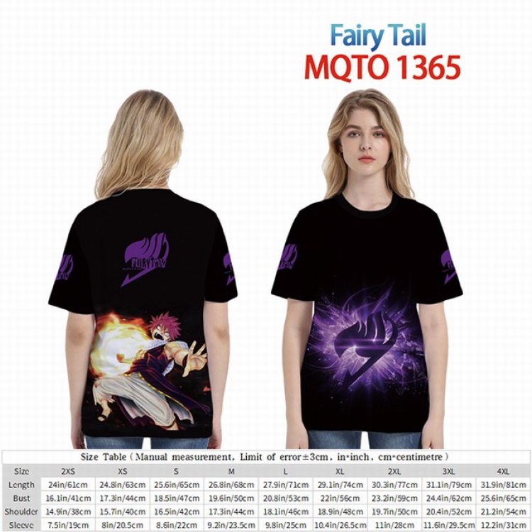 Fairy Tail Full color short sleeve t-shirt 9 sizes from 2XS to 4XL MQTO-1365