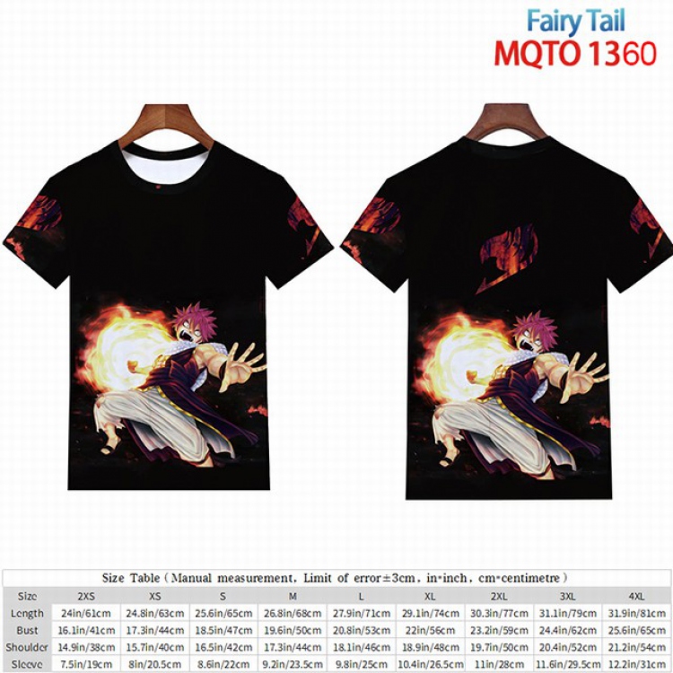 Fairy Tail Full color short sleeve t-shirt 9 sizes from 2XS to 4XL MQTO-1360