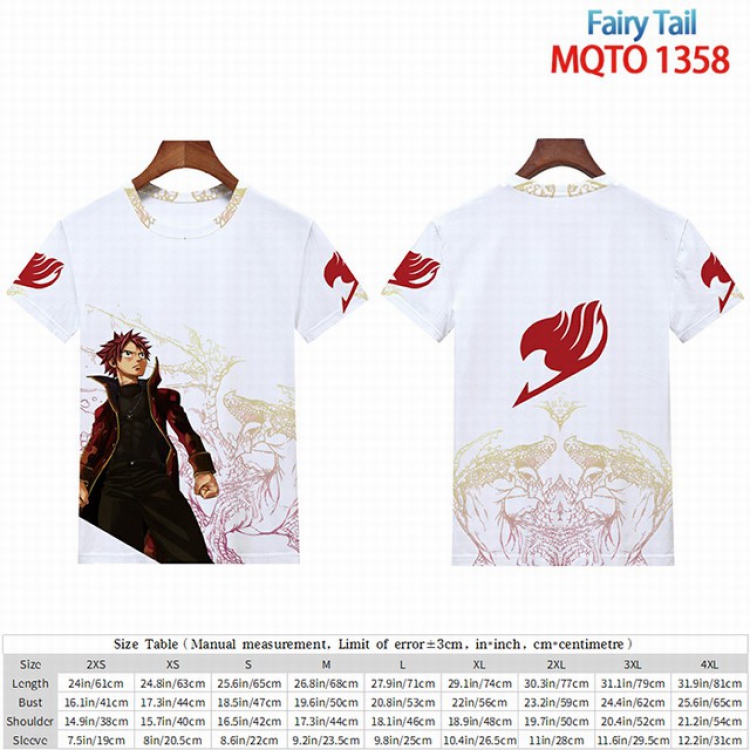 Fairy Tail Full color short sleeve t-shirt 9 sizes from 2XS to 4XL MQTO-1358