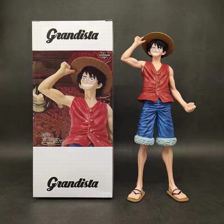 One Piece Straw hat vest Luffy Boxed Figure Decoration Model 25CM