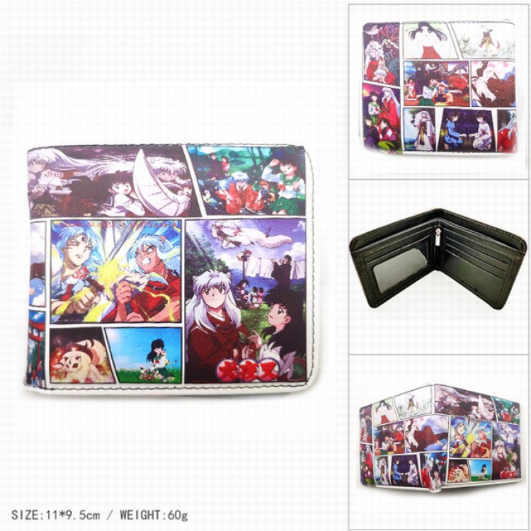 Inuyasha Short color picture two fold wallet 11X9.5CM 60G