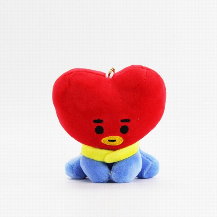 BTS Heart Plush doll pendant ornaments doll size: 12X9X6CM a set price for 10 pcs