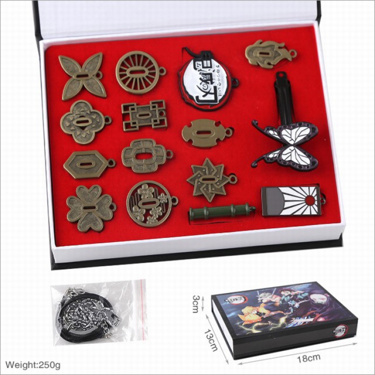 Demon Slayer Kimets boxed keychain necklace pendant ornament a set of 15