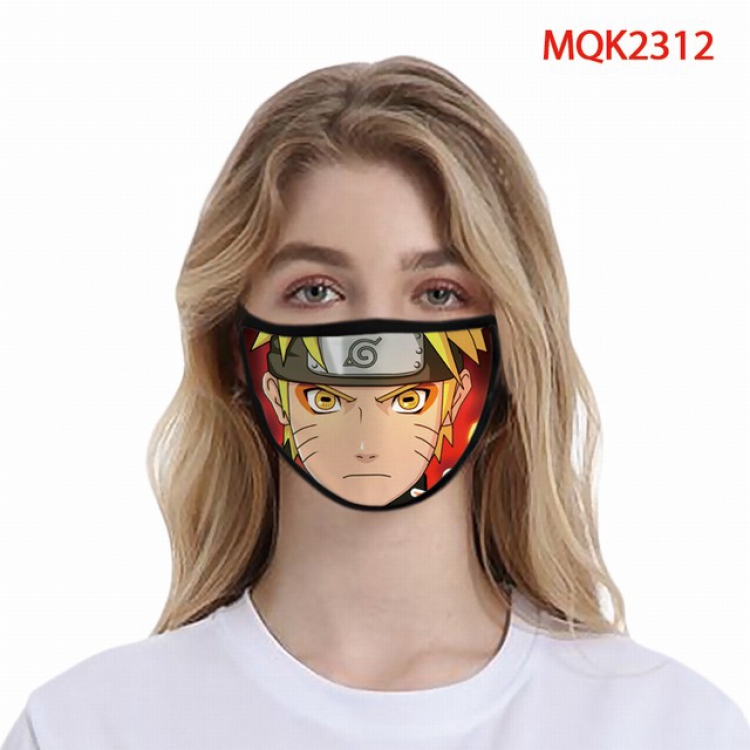 Naruto Color printing Space cotton Masks price for 5 pcs MQK2312