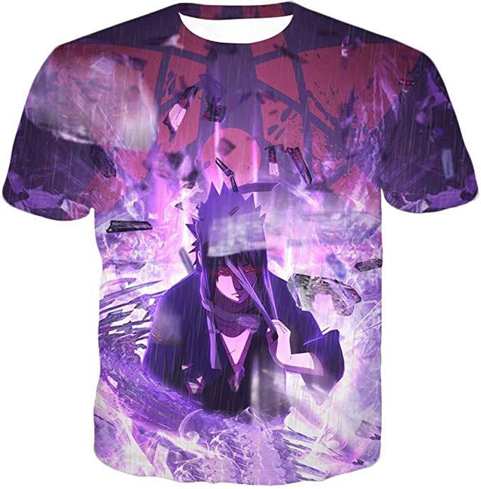 naruto anime 3d printed tshirt 2xs to 4xl