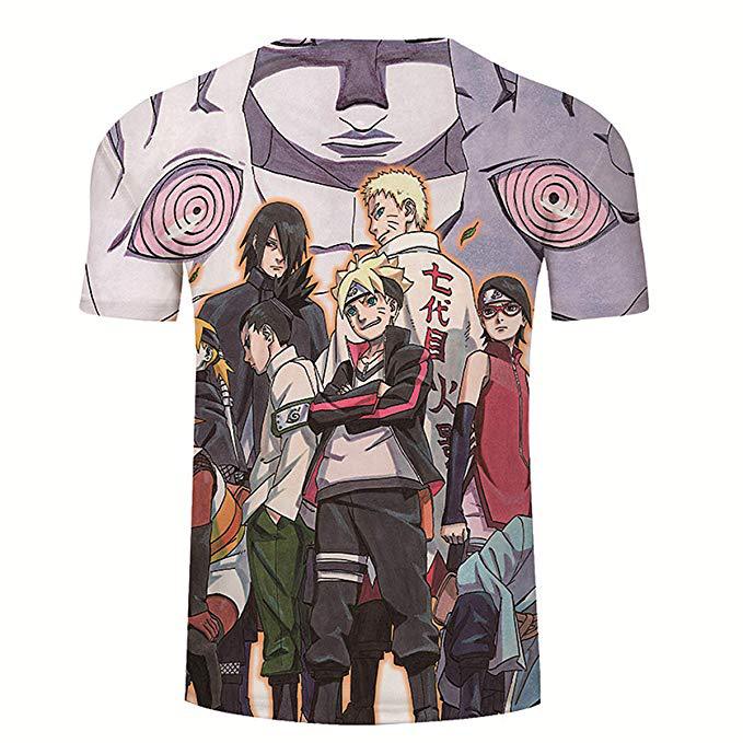 naruto anime 3d printed tshirt 2xs to 4xl