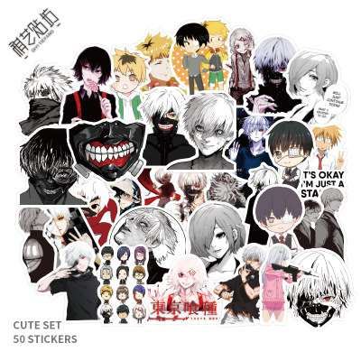 tokyo ghoul anime waterproof stickers set(50pcs a set) price for 5 set