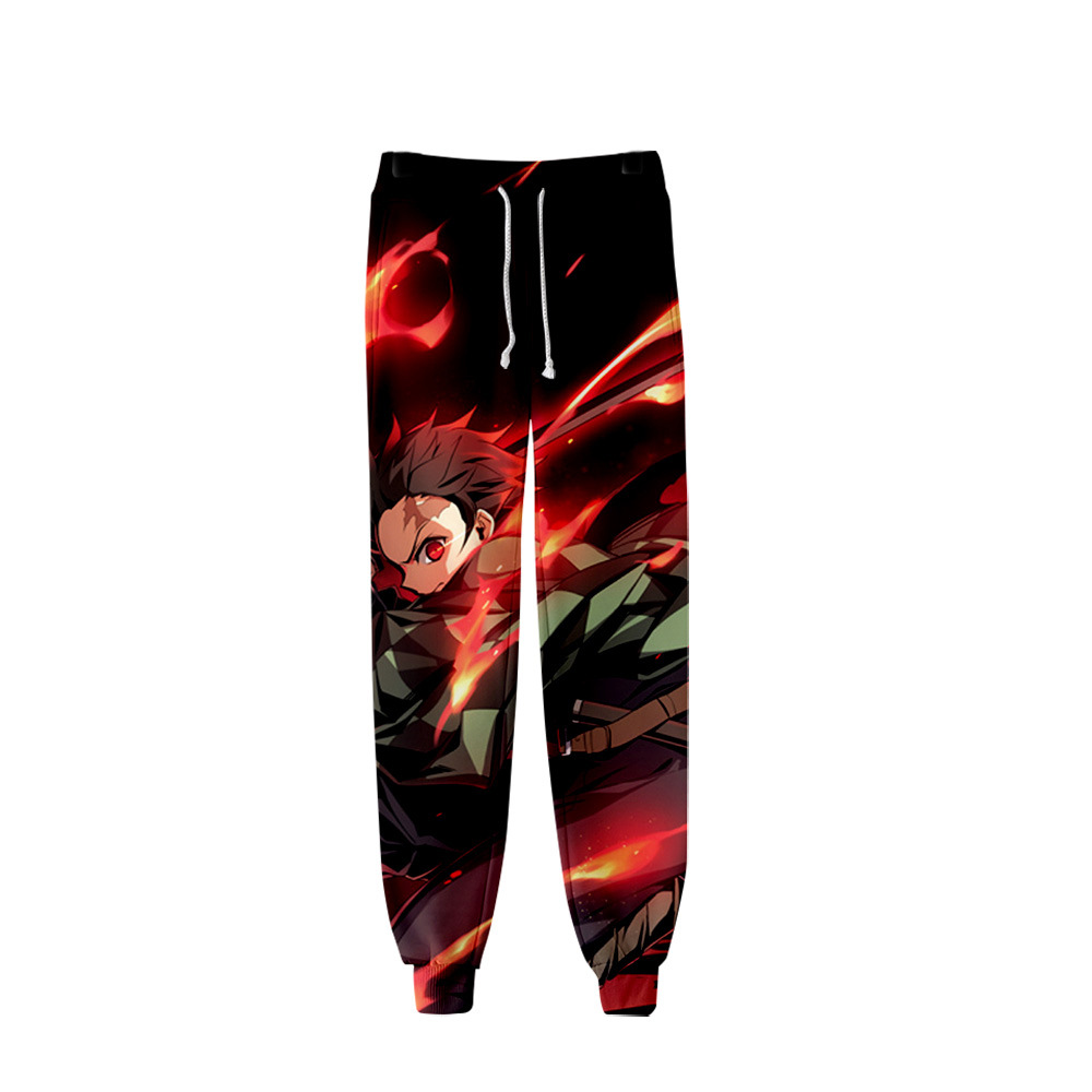 demon slayer anime 3d printed pants 2xs to 4xl