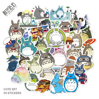 totoro anime waterproof stickers set(50pcs a set) price for 5 set