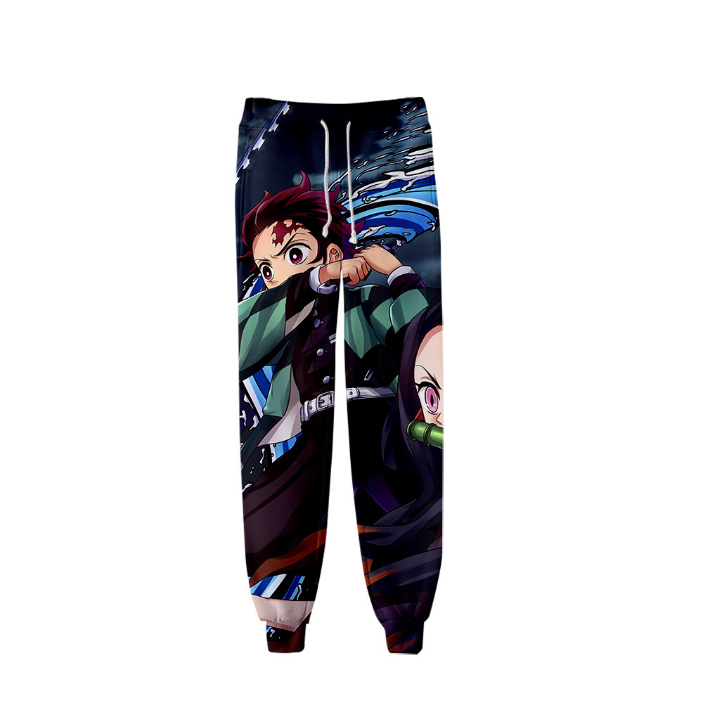 demon slayer anime 3d printed pants 2xs to 4xl