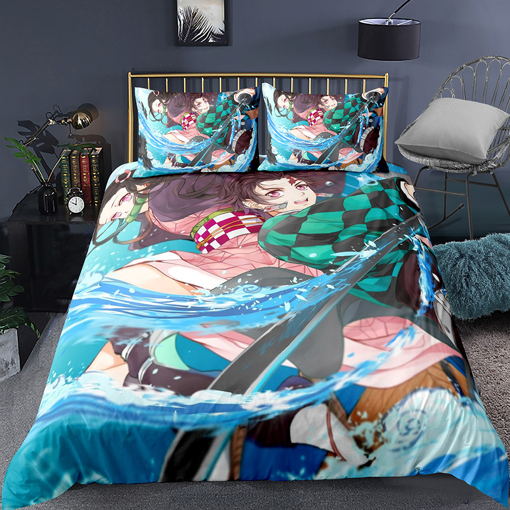 demon slayer anime bedsheet set US-FULL200cm×229cm welcome custom design