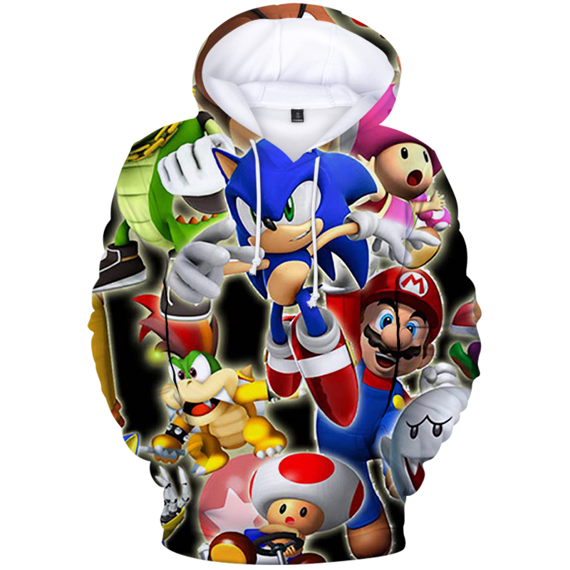 sonic 3d printed hoodie