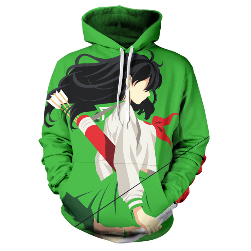 inuyasha anime 3d printed hoodie