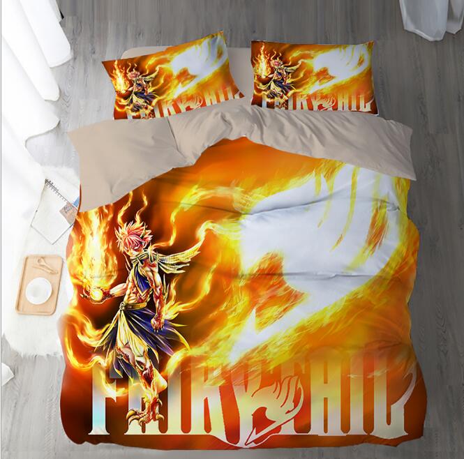fairy tail anime bedsheet set US-FULL 203x228cm welcome custom design