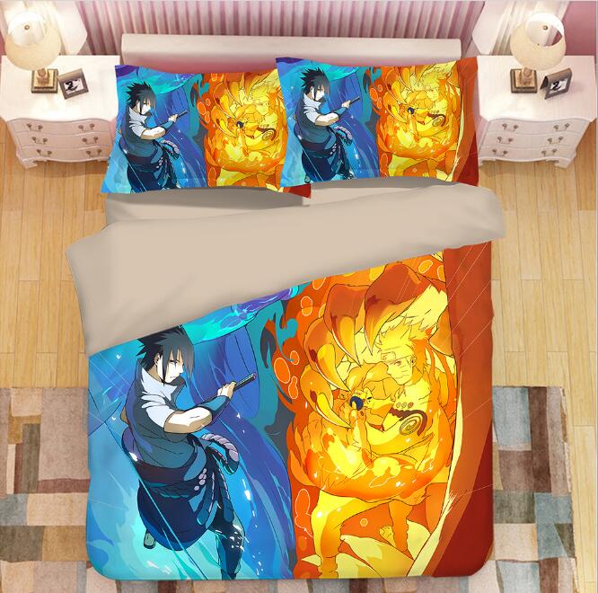 naruto anime bedsheet set US-FULL 203x228cm welcome custom design