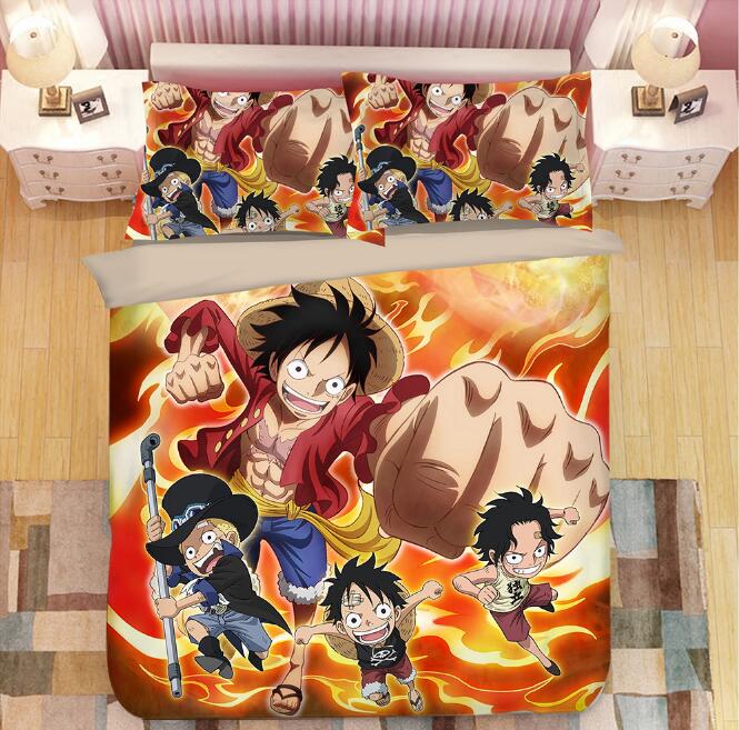 one piece anime bedsheet set US-FULL 203x228cm welcome custom design