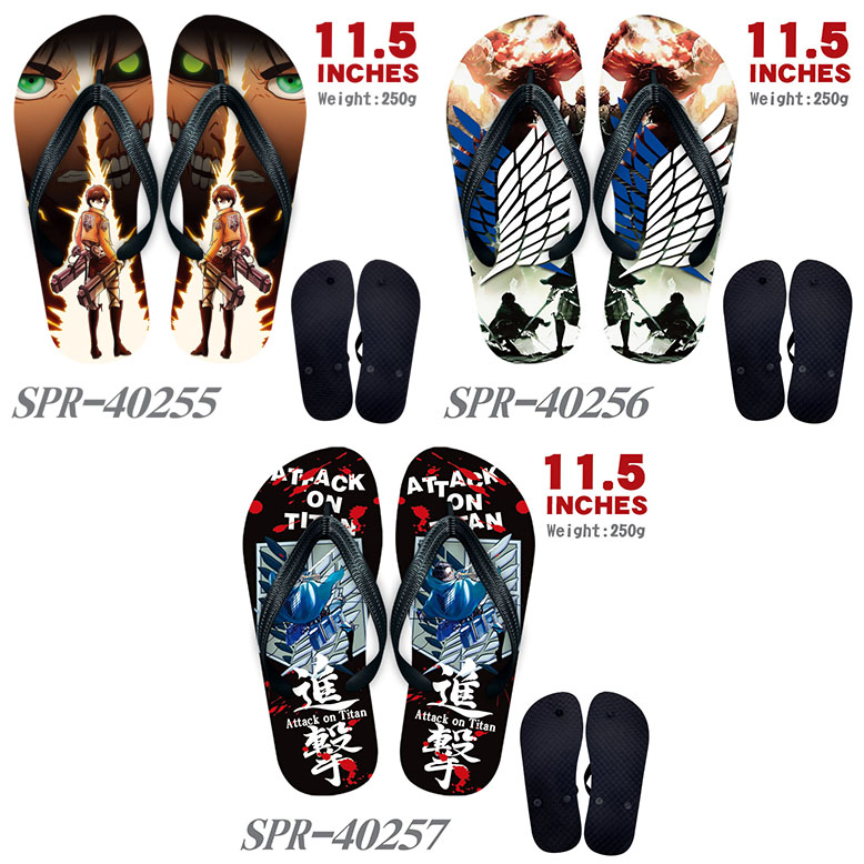 Attack on Titan anime flip flops shoes slippers a pair