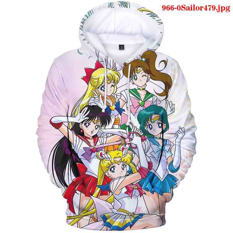sailormoon anime 3d printed hoodie