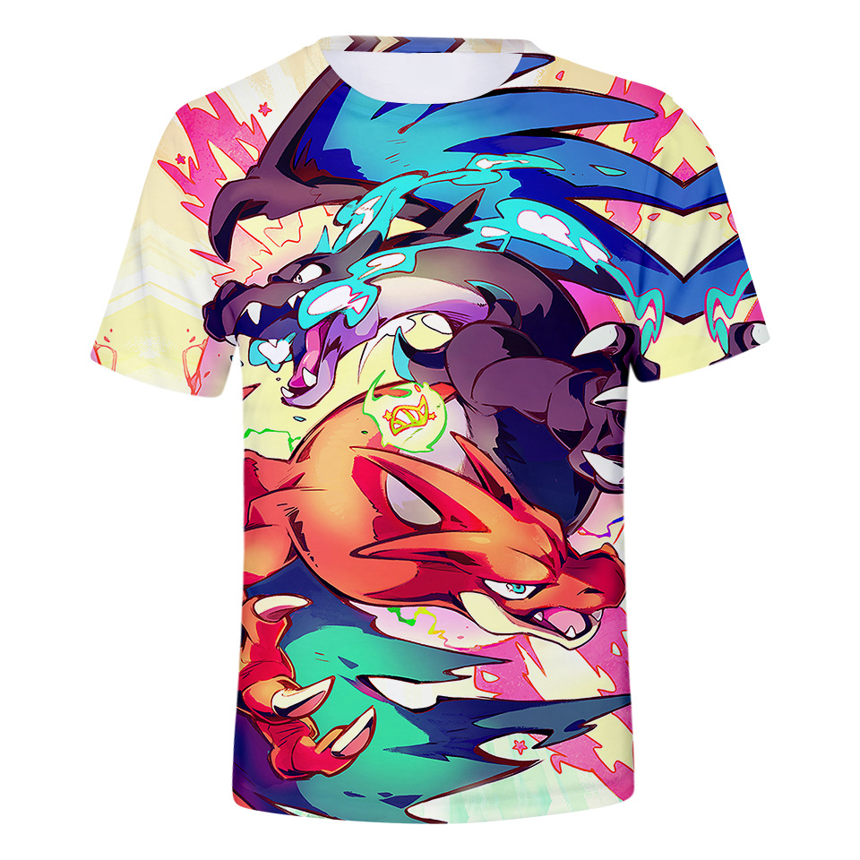 pokemon anime 3d printed tshirt