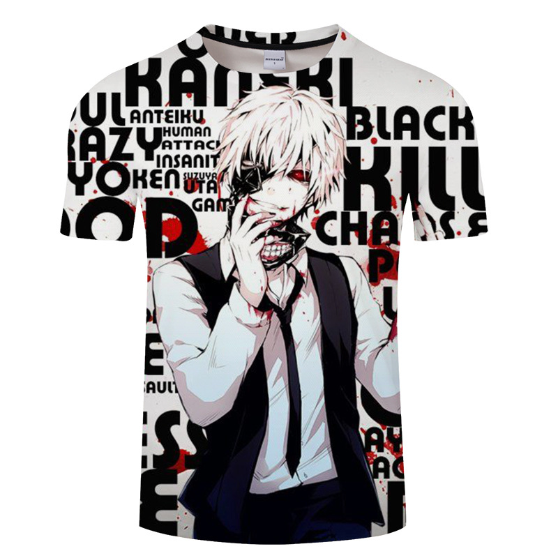 tokyo ghoul anime 3d printed tshirt