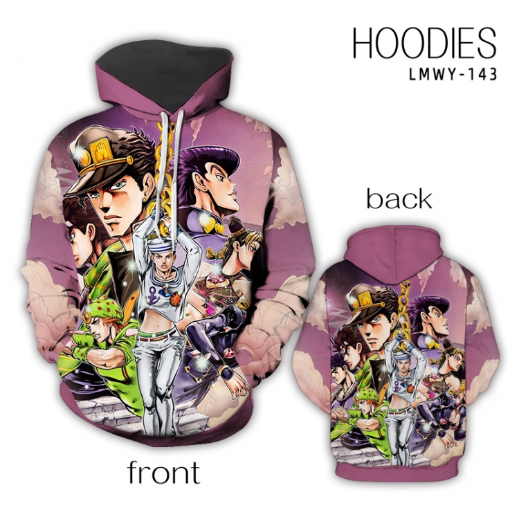 JoJos Bizarre Adventure Anime full color zipper hooded sweater M L XL 2XL LMWY143