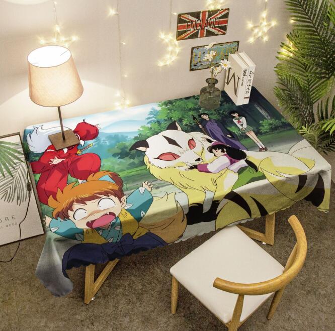 inuyasha anime 3d printed table cloth 130*180 welcome custom design