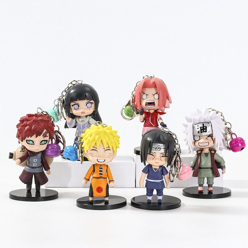 naruto anime figure keychain 6-10cm price for 6 pcs/set