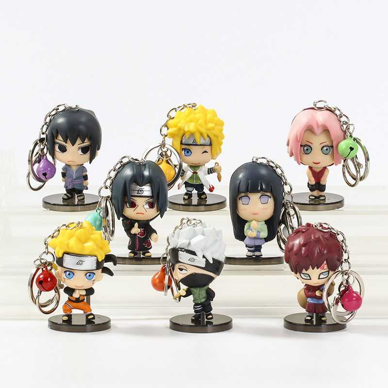 naruto anime figure keychain 6-10cm price for 8 pcs/set