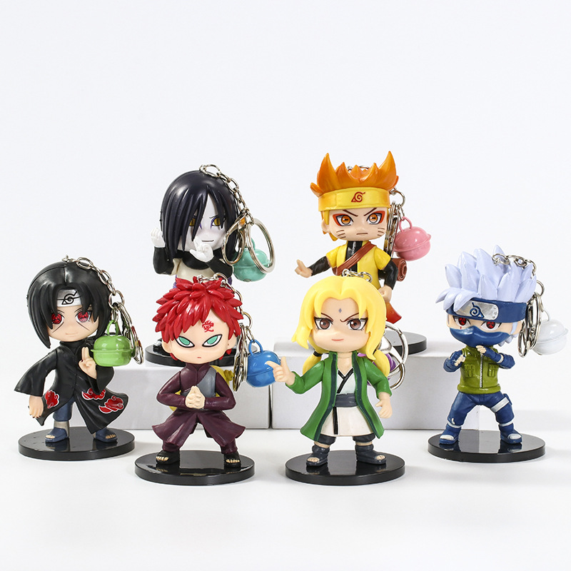 naruto anime figure keychain 6-10cm price for 6 pcs/set