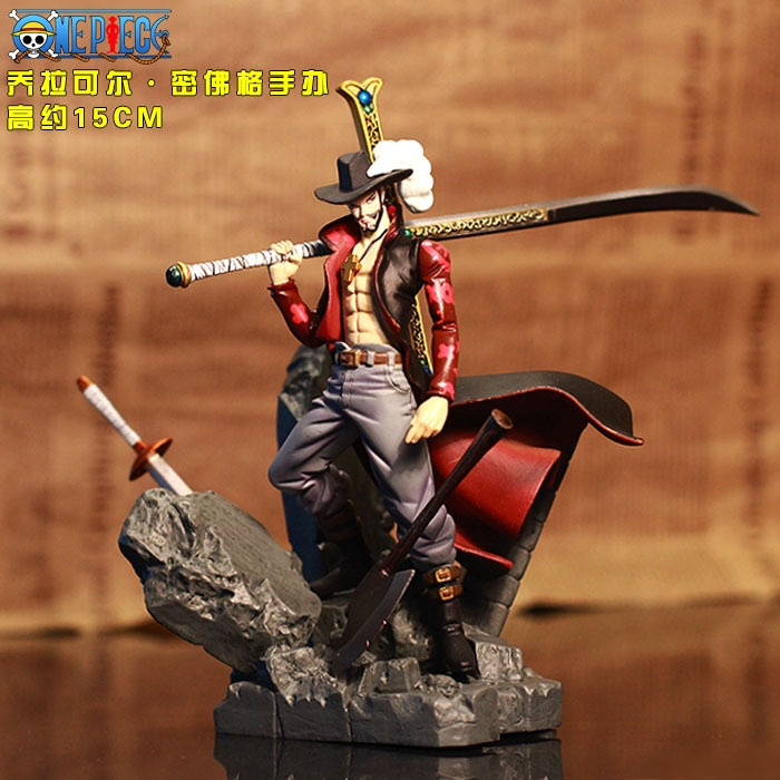 One Piece Dracule Mihawk Cartoon Collectible Gift Plastic Model Anime PVC Figure