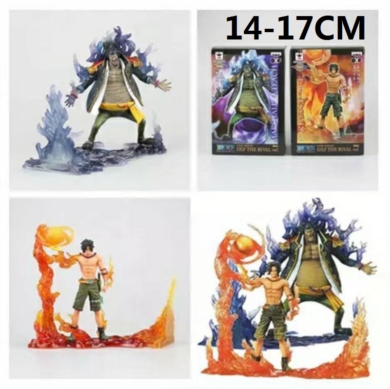 One Piece Ace & Marshall·D Teach Cartoon Toys Japanese Anime Figure Set Of 2